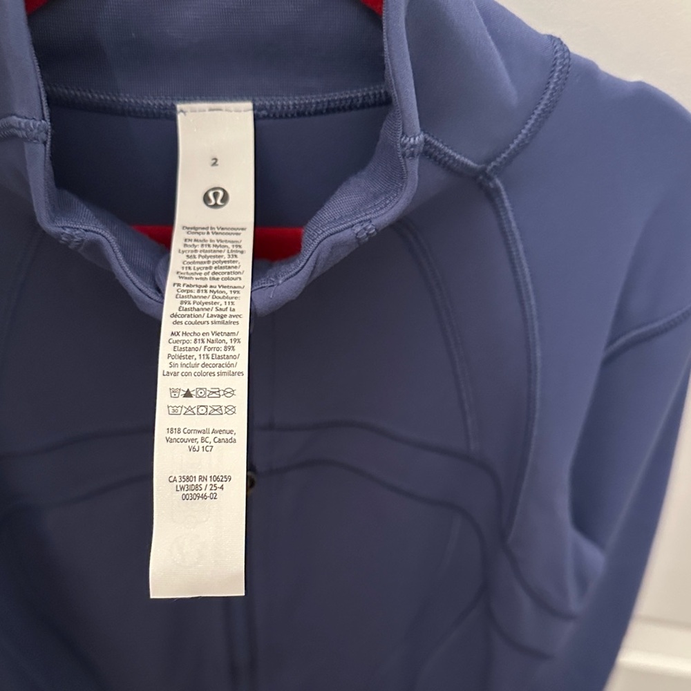 Women's blue lululemon align Jacket size 2 - Picture 9 of 10